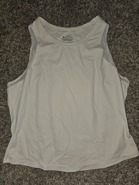 Athleta Tops - Athleta Women's White Transcend Raceback Mesh Tank Top
